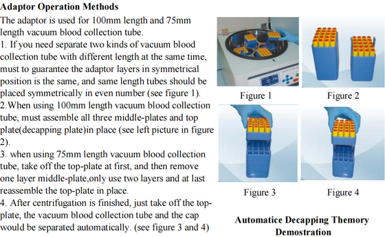 Decapping низкоскоростной медицинской центрифуги 4000r/Min автоматический для 64 Vacutainers